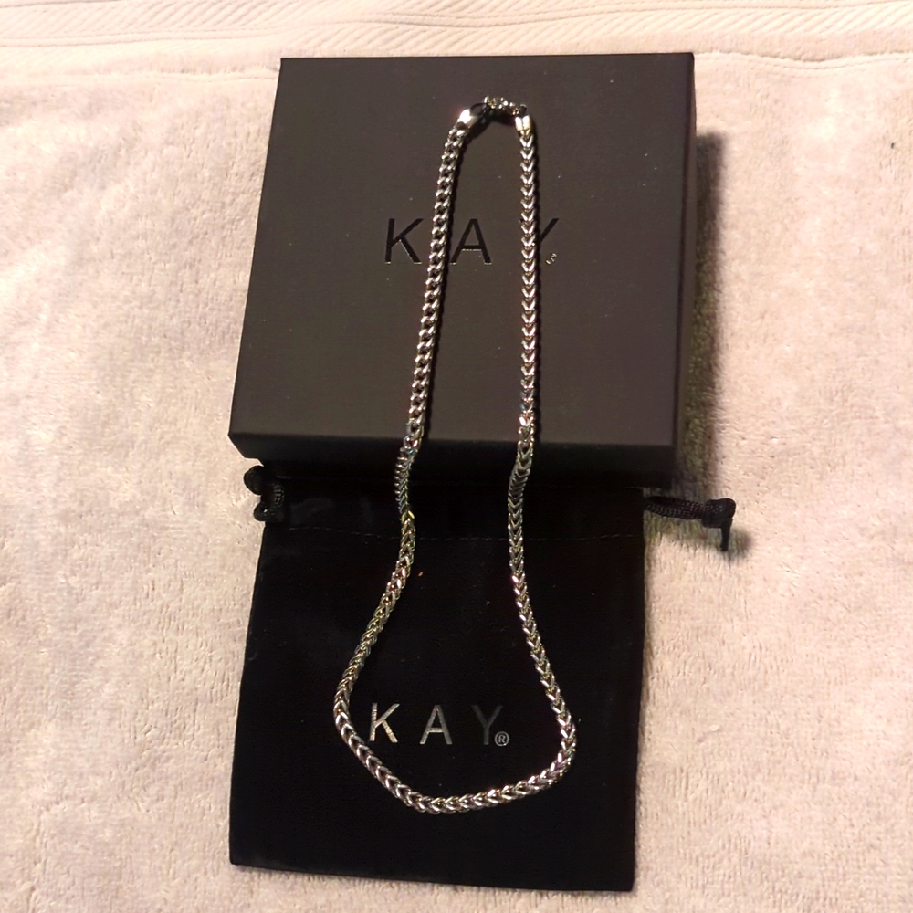 Men's foxtail chain necklace, stainless steel 18-in